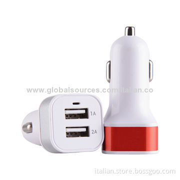 Dual-port 3.1A Car Chargers, 100-240V AC Input Voltage Range
